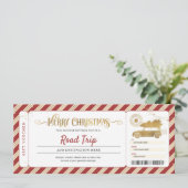 Invitation Bon de cadeau pour un voyage en voiture pour Noël (Debout devant)