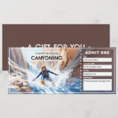 Invitation Bon de canyoning (Devant / Derrière)