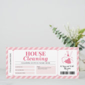 Invitation Bon de certificat cadeau de services de nettoyage (Debout devant)