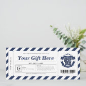 Invitation Bon de certificat cadeau fête des pères (Debout devant)