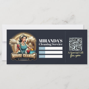 Invitation Bon de certificat cadeau pour services de nettoyag