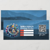 Invitation Bon de certificat cadeau pour services de nettoyag (Devant / Derrière)