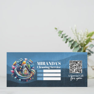 Invitation Bon de certificat cadeau pour services de nettoyag