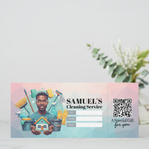 Invitation Bon de certificat cadeau pour services de nettoyag