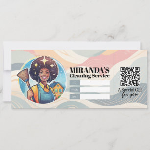Invitation Bon de certificat cadeau pour services de nettoyag