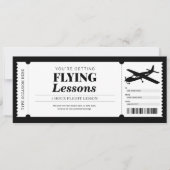 Invitation Bon de formation de pilote de leçons de vol (Devant)