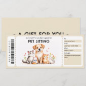 Invitation Bon de Garde d'Animaux (Devant / Derrière)