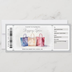 Invitation Bon de réduction de la surface d'achat surprise Wa
