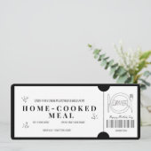 Invitation Bon de Réduction pour Repas Simple et Maison Fait  (Debout devant)