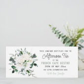 Invitation Bon de réduction pour thé de l'après-midi modifiab (Debout devant)