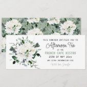 Invitation Bon de réduction pour thé de l'après-midi modifiab (Devant / Derrière)