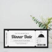 Invitation Bon de réservation pour une soirée au restaurant (Debout devant)