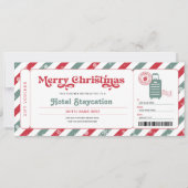 Invitation Bon de séjour en hôtel pour un cadeau de Noël (Devant)