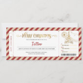 Invitation Bon de tatouage cadeau de Noël Ticket Chèque-cadea (Devant)