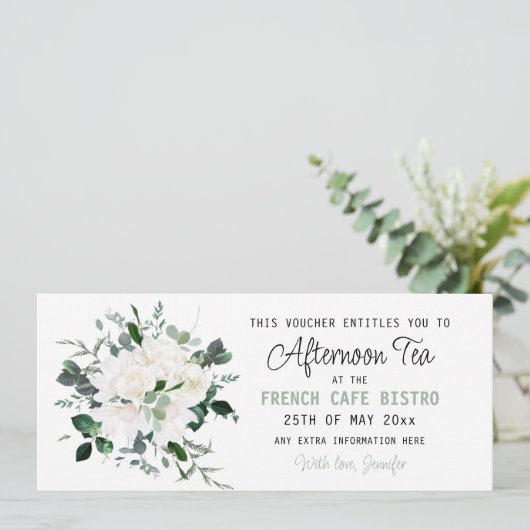 Invitation Bon de thé à l'après-midi modifiable (Debout devant)