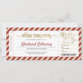 Invitation Bon de Ticket Cadeau de Week-end de Noël (Devant)