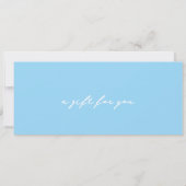 Invitation Bon de voucher bleu pour service de babysitting (Dos)