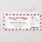 Invitation Bon de voucher pour un week-end de Noël (Devant)