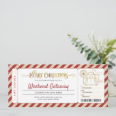 Invitation Bon de voucher pour un week-end de Noël (Debout devant)