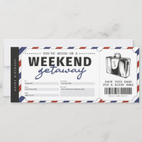 Bon de voyage cadeau pour un week-end