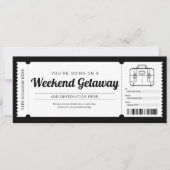 Invitation Bon de voyage cadeau pour un week-end (Devant)