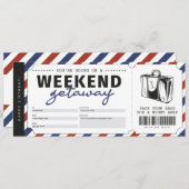 Invitation Bon de voyage cadeau pour week-end (Devant / Derrière)