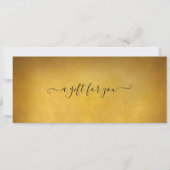 Invitation Bon de voyage cadeau Weekend Getaway Gold (Dos)