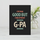 Invitation Bon, Mais G-Pa | Cadeau grand-père (Debout devant)