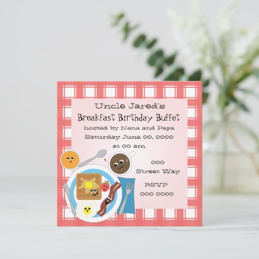 Invitation Bon Petit Déjeuner (Debout devant)