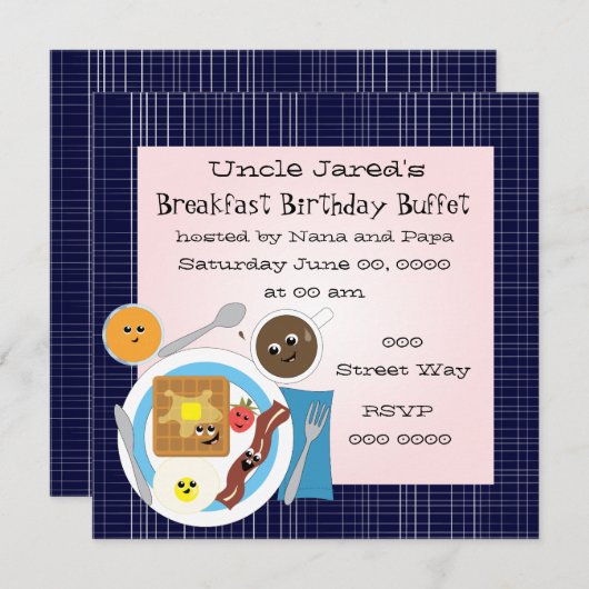 Invitation Bon Petit Déjeuner (Devant / Derrière)