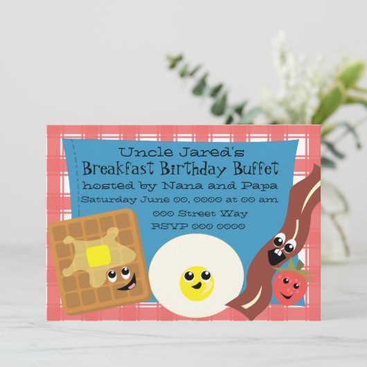 Invitation Bon Petit Déjeuner (Debout devant)