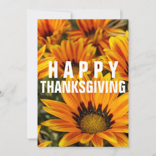 INVITATION BON REPAS DE THANKSGIVING TOURNESOL JAUNE