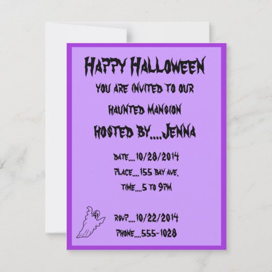 Invitation Bon Temps - (Dos)