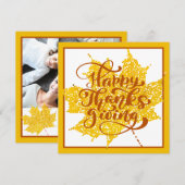 Invitation Bon thanksgiving | Ajouter votre photo et vos noms (Devant / Derrière)