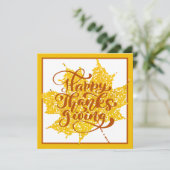 Invitation Bon thanksgiving | Ajouter votre photo et vos noms (Debout devant)