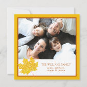 Invitation Bon thanksgiving | Ajouter votre photo et vos noms (Dos)