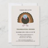 Invitation Bon thanksgiving Amical Grateful Blessé (Devant)