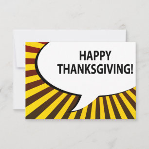 Invitation BON THANKSGIVING ! bulle comique