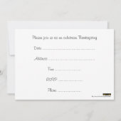 Invitation Bon thanksgiving Canada avec drapeau et dinde (Dos)