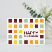 Invitation bon thanksgiving (carrés de mod) (Debout devant)