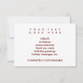 Invitation bon thanksgiving (carrés de mod) (Dos)
