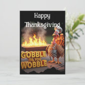 Invitation Bon thanksgiving Drôle Turquie (Debout devant)