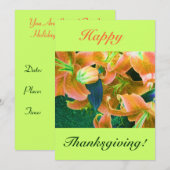 INVITATION BON THANKSGIVING IV (Devant / Derrière)