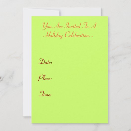 INVITATION BON THANKSGIVING IV (Dos)