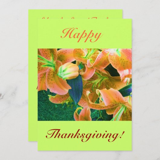 INVITATION BON THANKSGIVING IV (Devant / Derrière)