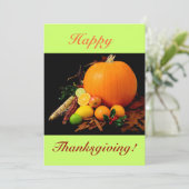 Invitation Bon thanksgiving IV avec le citrouille et le fruit (Debout devant)