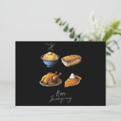 Invitation Bon thanksgiving rétro Automne Citrouille (Debout devant)