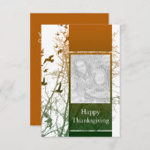 Invitation bon thanksgiving (sérigraphie) (Devant / Derrière)