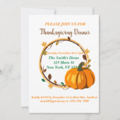 Invitation bon thanksgiving Wreath (Devant)