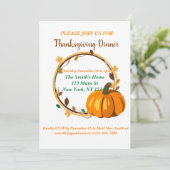 Invitation bon thanksgiving Wreath (Debout devant)